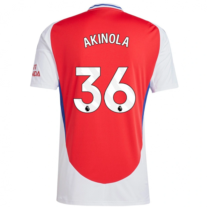 Danxen Kinder Tim Akinola #36 Rot Weiß Heimtrikot Trikot 2024/25 T-Shirt Schweiz