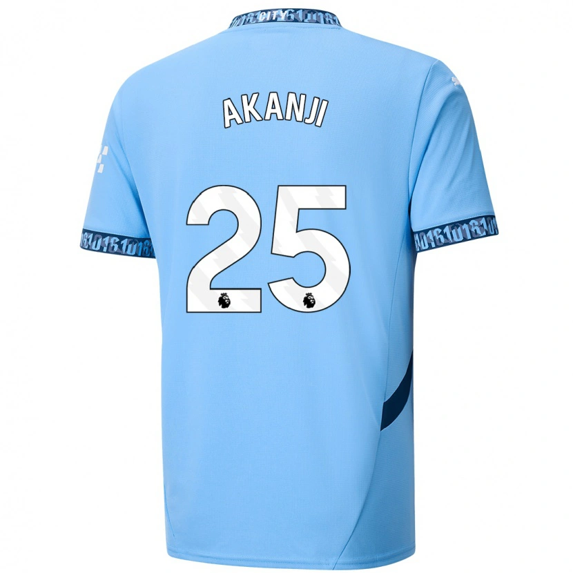 Danxen Kinder Manuel Akanji #25 Marineblau Heimtrikot Trikot 2024/25 T-Shirt Schweiz