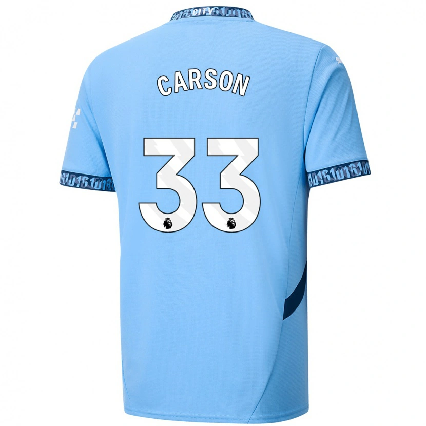 Danxen Kinder Scott Carson #33 Marineblau Heimtrikot Trikot 2024/25 T-Shirt Schweiz