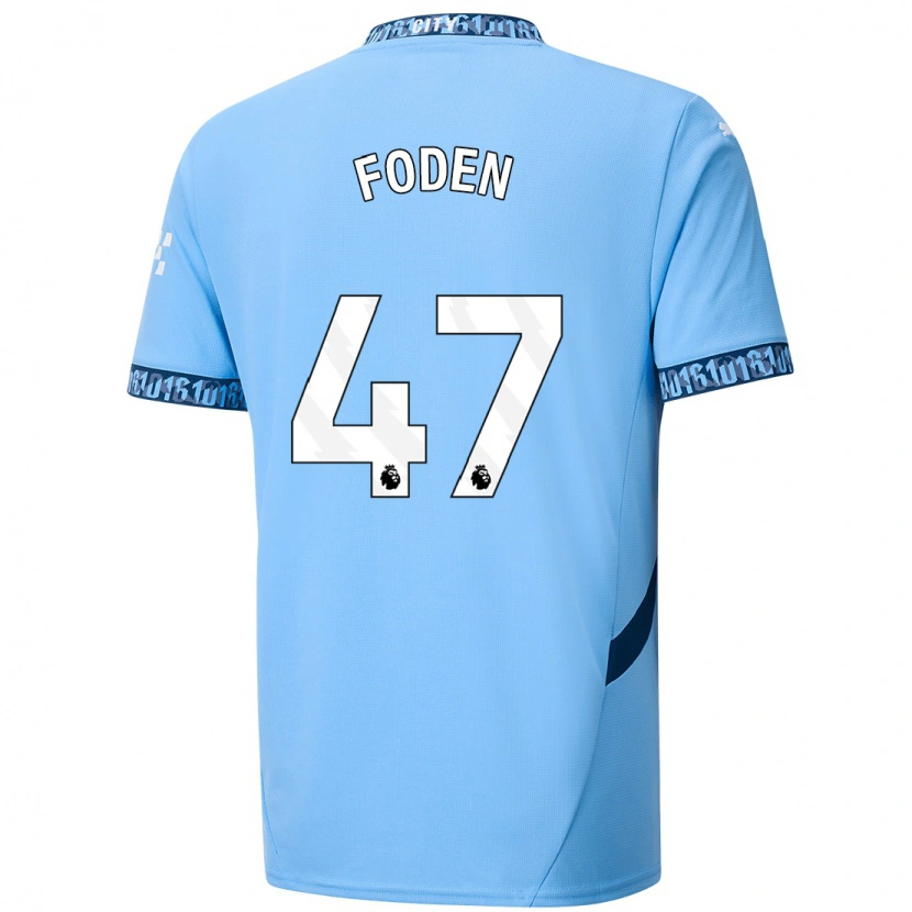 Danxen Kinder Phil Foden #47 Marineblau Heimtrikot Trikot 2024/25 T-Shirt Schweiz