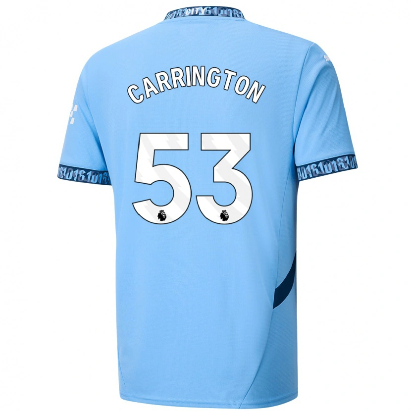 Danxen Kinder Ezra Carrington #53 Marineblau Heimtrikot Trikot 2024/25 T-Shirt Schweiz