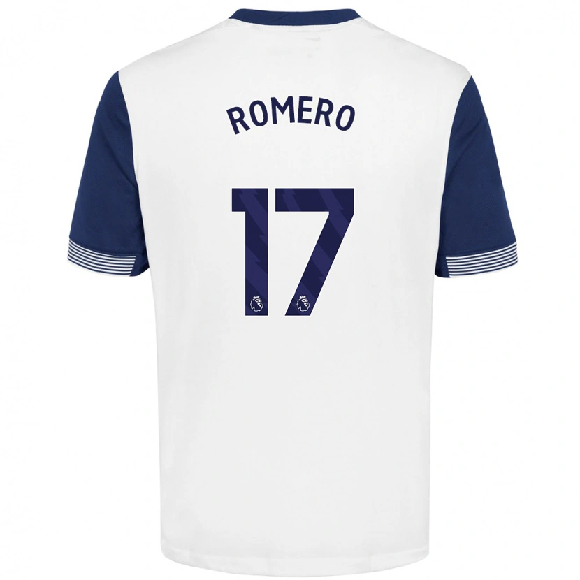 Danxen Kinder Cristian Romero #17 Weiß Blau Heimtrikot Trikot 2024/25 T-Shirt Schweiz