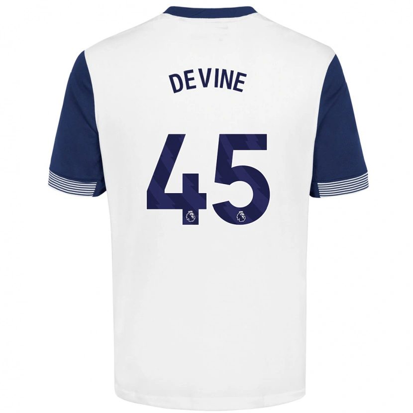 Danxen Kinder Alfie Devine #45 Weiß Blau Heimtrikot Trikot 2024/25 T-Shirt Schweiz