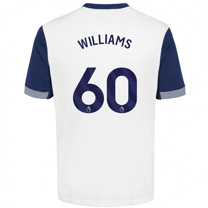 Danxen Kinder Jaden Williams #60 Weiß Blau Heimtrikot Trikot 2024/25 T-Shirt Schweiz