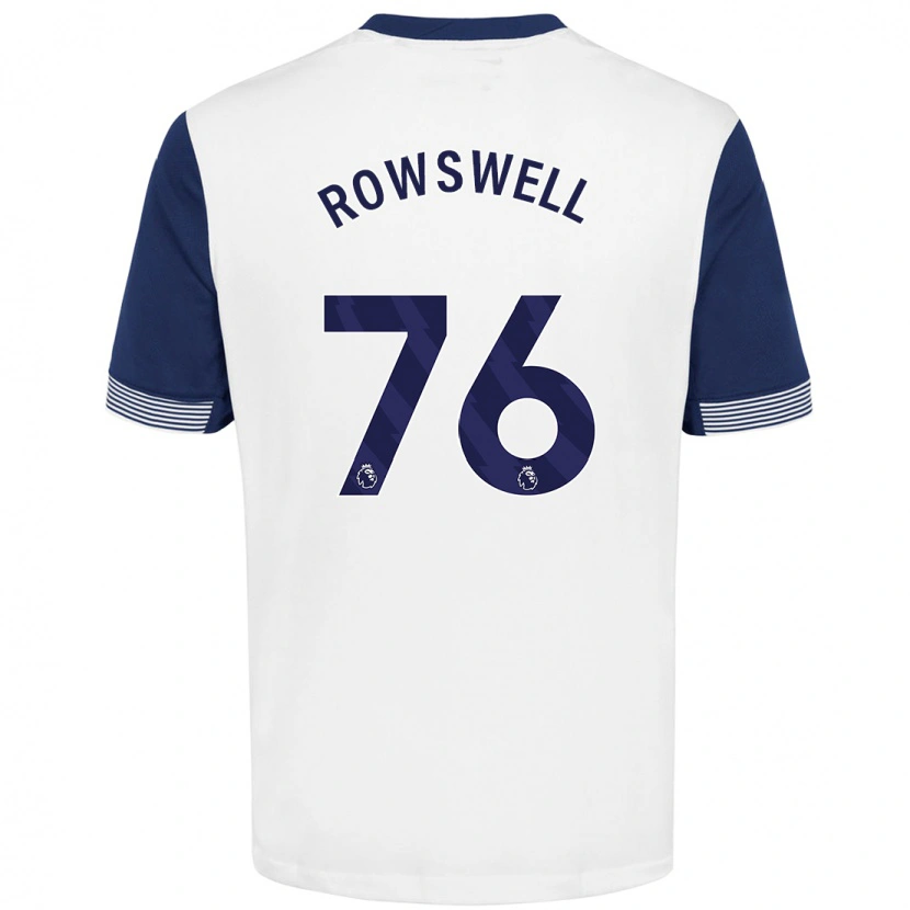 Danxen Kinder James Rowswell #76 Weiß Blau Heimtrikot Trikot 2024/25 T-Shirt Schweiz