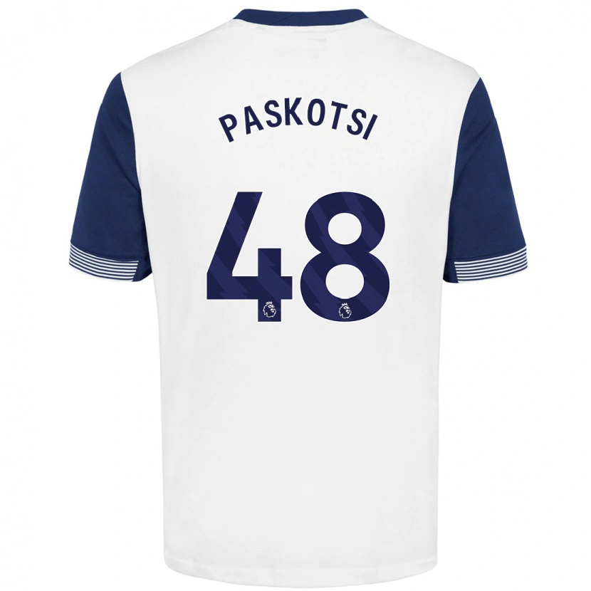 Danxen Kinder Maksim Paskotsi #48 Weiß Blau Heimtrikot Trikot 2024/25 T-Shirt Schweiz