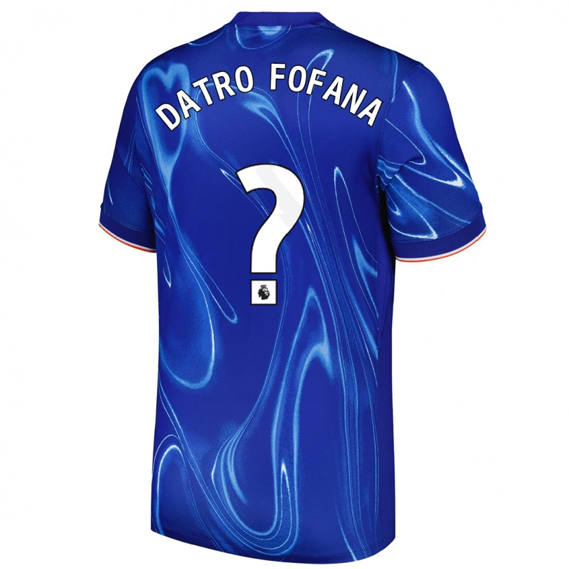 Danxen Kinder David Datro Fofana #0 Blau Weiß Heimtrikot Trikot 2024/25 T-Shirt Schweiz