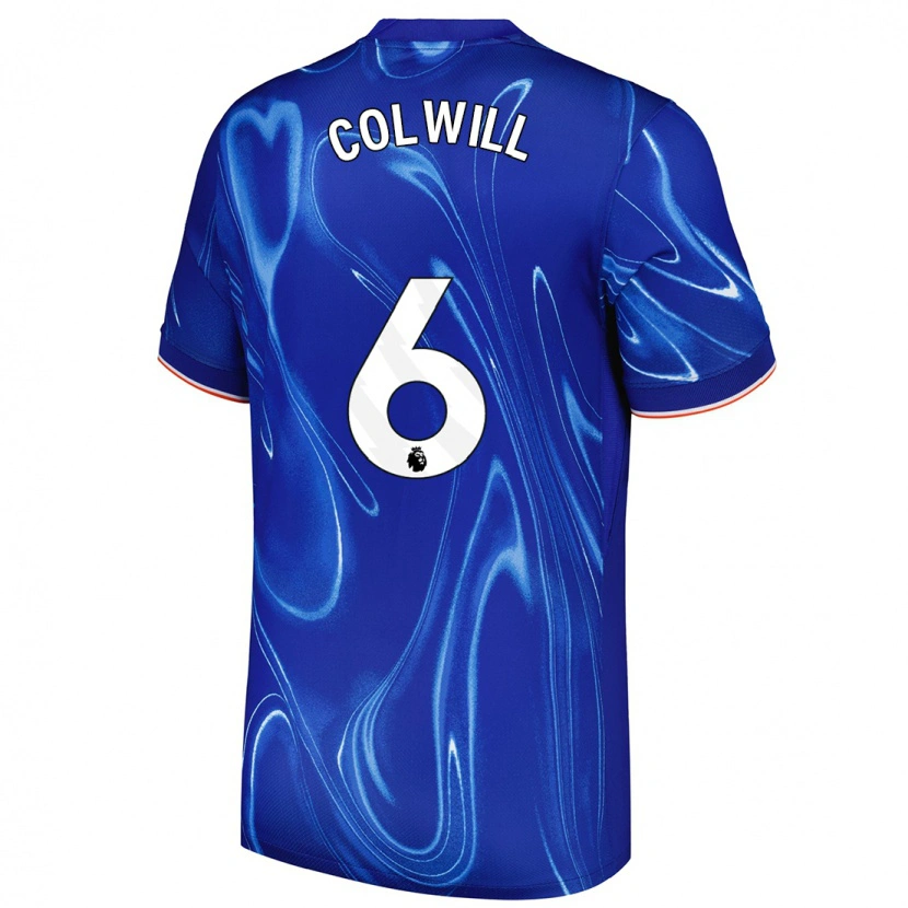 Danxen Kinder Levi Colwill #6 Blau Weiß Heimtrikot Trikot 2024/25 T-Shirt Schweiz