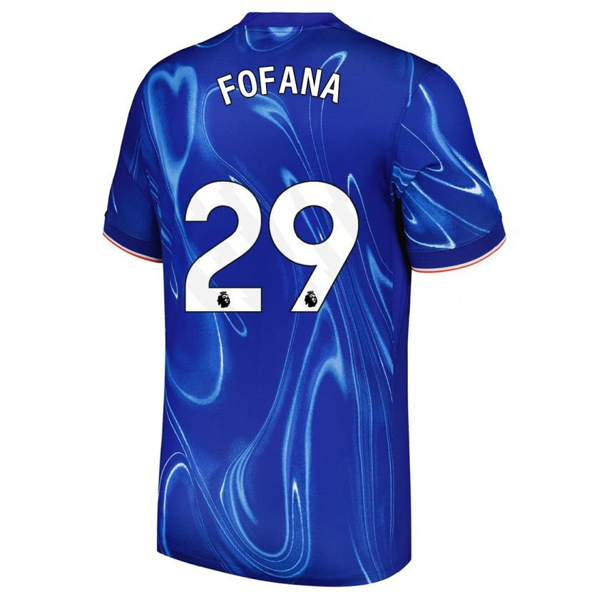 Danxen Kinder Wesley Fofana #29 Blau Weiß Heimtrikot Trikot 2024/25 T-Shirt Schweiz