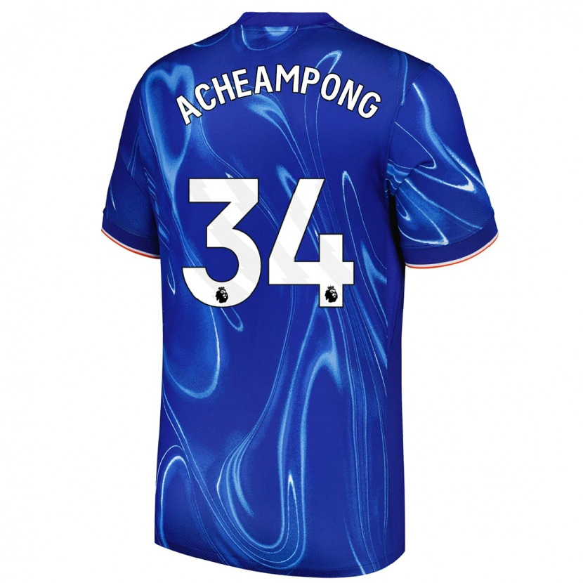 Danxen Kinder Josh Acheampong #34 Blau Weiß Heimtrikot Trikot 2024/25 T-Shirt Schweiz