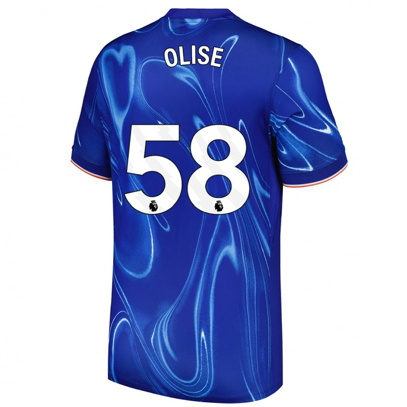 Danxen Kinder Richard Olise #58 Blau Weiß Heimtrikot Trikot 2024/25 T-Shirt Schweiz