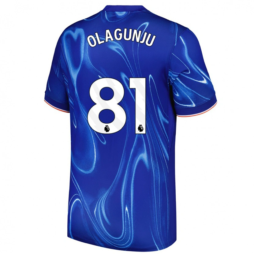 Danxen Kinder Saheed Olagunju #81 Blau Weiß Heimtrikot Trikot 2024/25 T-Shirt Schweiz