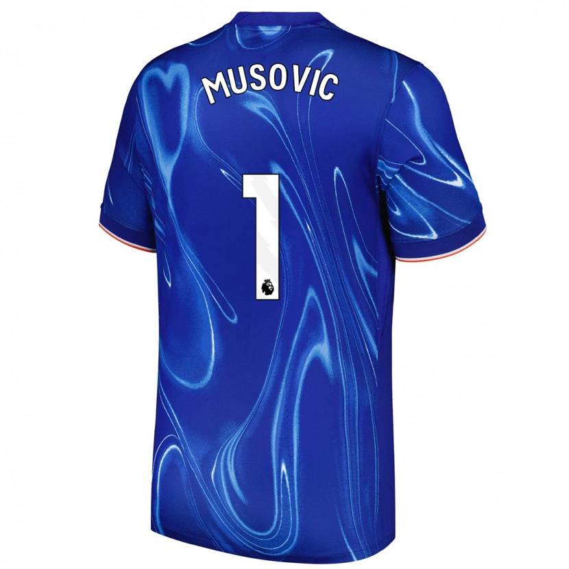 Danxen Kinder Zećira Mušović #1 Blau Weiß Heimtrikot Trikot 2024/25 T-Shirt Schweiz