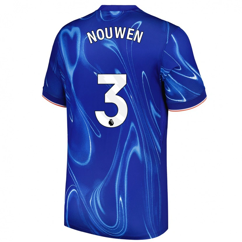 Danxen Kinder Aniek Nouwen #3 Blau Weiß Heimtrikot Trikot 2024/25 T-Shirt Schweiz