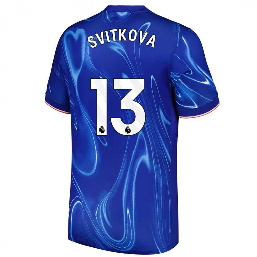 Danxen Kinder Kateřina Svitková #13 Blau Weiß Heimtrikot Trikot 2024/25 T-Shirt Schweiz