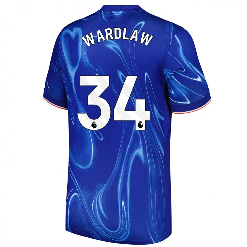 Danxen Kinder Charlotte Wardlaw #34 Blau Weiß Heimtrikot Trikot 2024/25 T-Shirt Schweiz