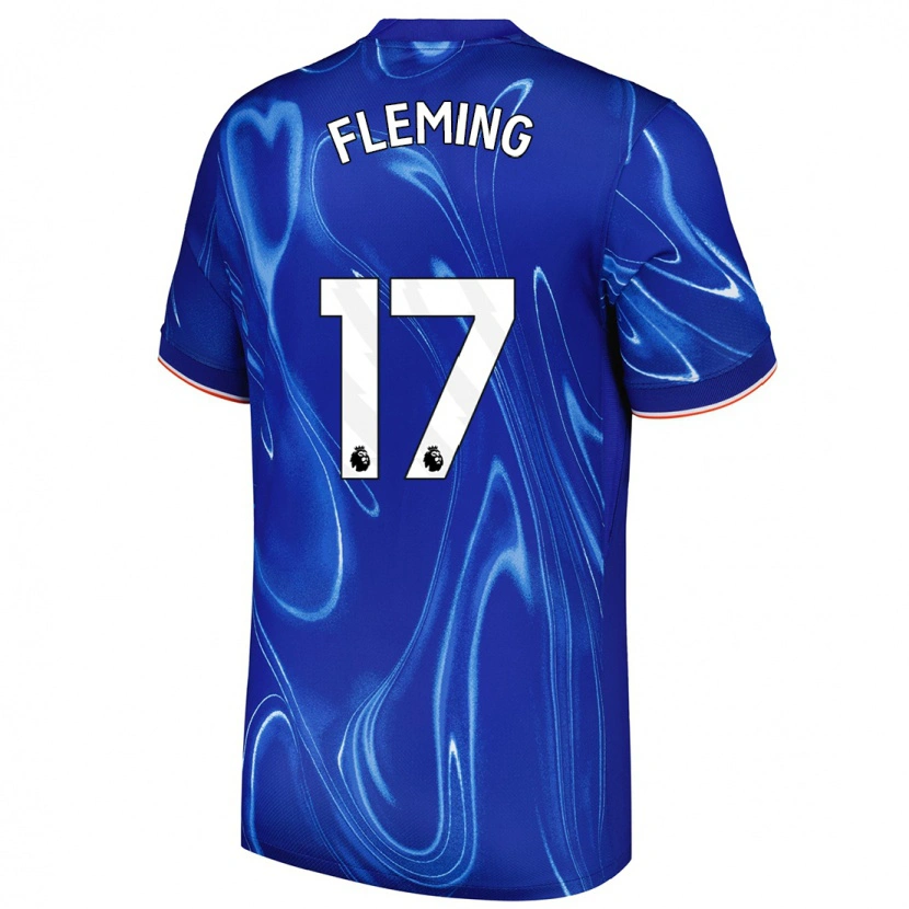 Danxen Kinder Jessie Fleming #17 Blau Weiß Heimtrikot Trikot 2024/25 T-Shirt Schweiz