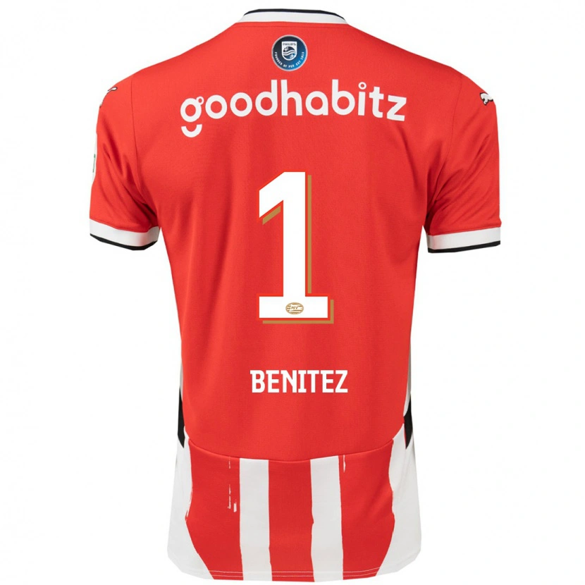 Danxen Kinder Walter Benítez #1 Rot Weiß Heimtrikot Trikot 2024/25 T-Shirt Schweiz