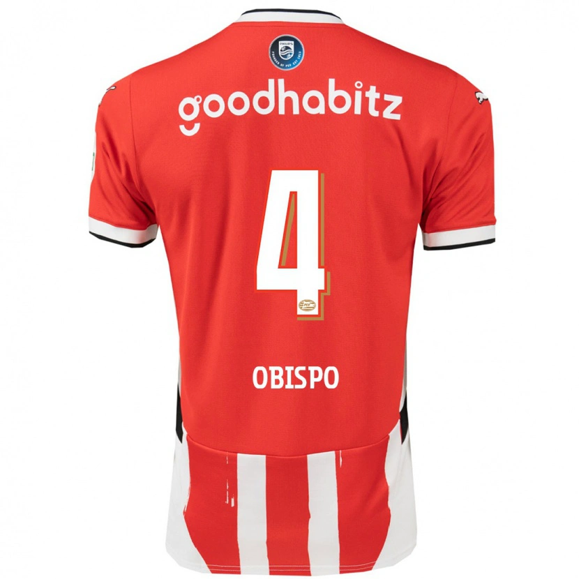 Danxen Kinder Armando Obispo #4 Rot Weiß Heimtrikot Trikot 2024/25 T-Shirt Schweiz