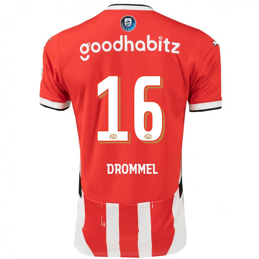 Danxen Kinder Joël Drommel #16 Rot Weiß Heimtrikot Trikot 2024/25 T-Shirt Schweiz