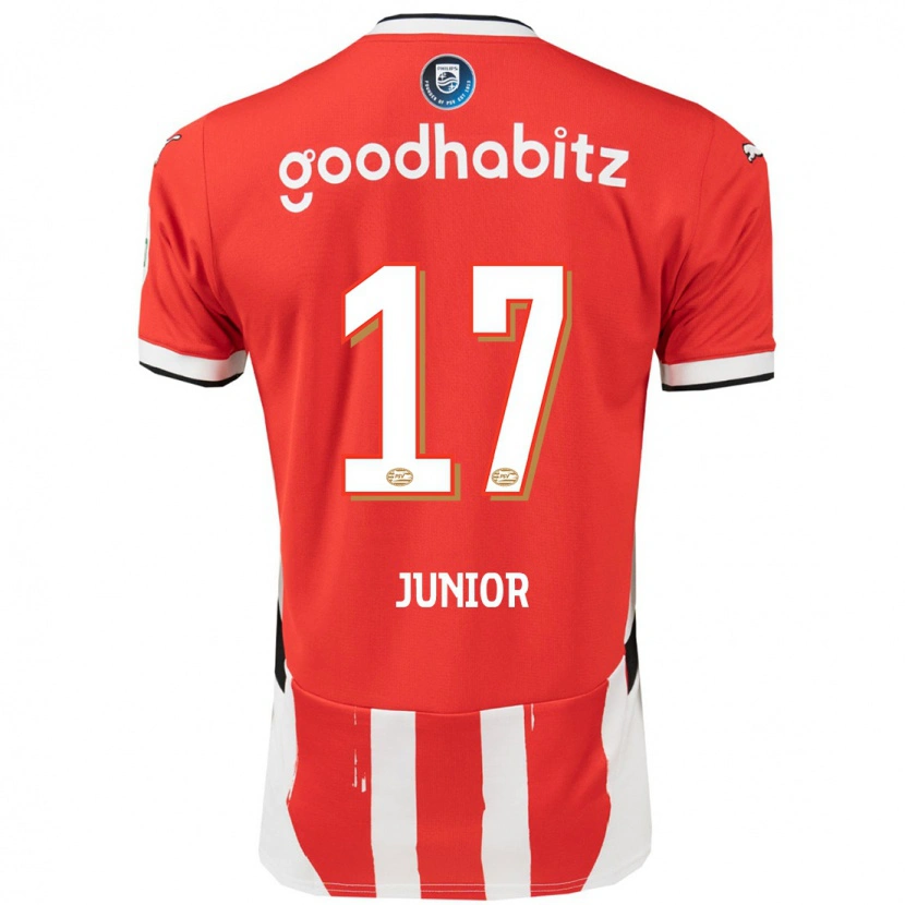 Danxen Kinder Mauro Júnior #17 Rot Weiß Heimtrikot Trikot 2024/25 T-Shirt Schweiz