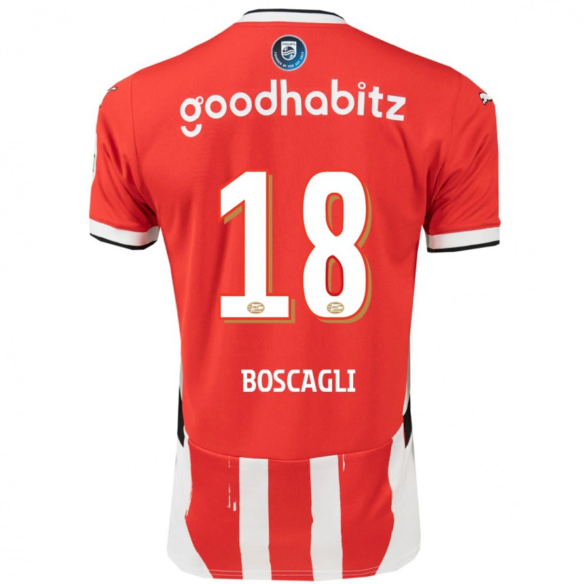 Danxen Kinder Olivier Boscagli #18 Rot Weiß Heimtrikot Trikot 2024/25 T-Shirt Schweiz