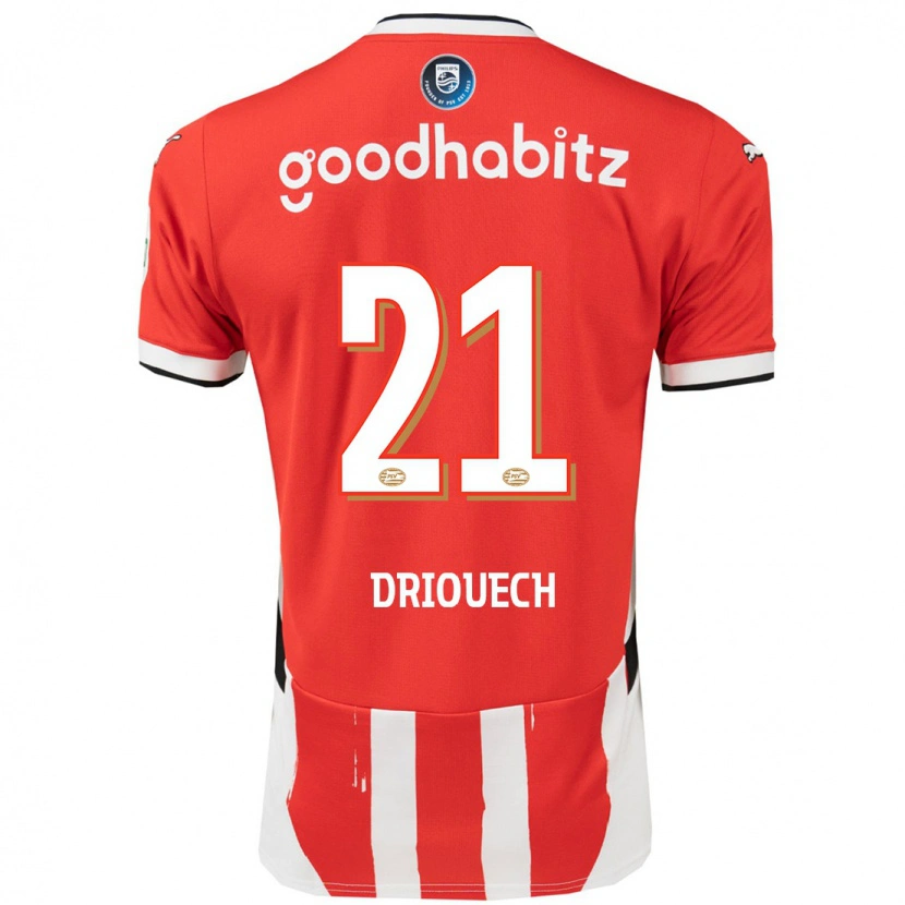 Danxen Kinder Couhaib Driouech #21 Rot Weiß Heimtrikot Trikot 2024/25 T-Shirt Schweiz