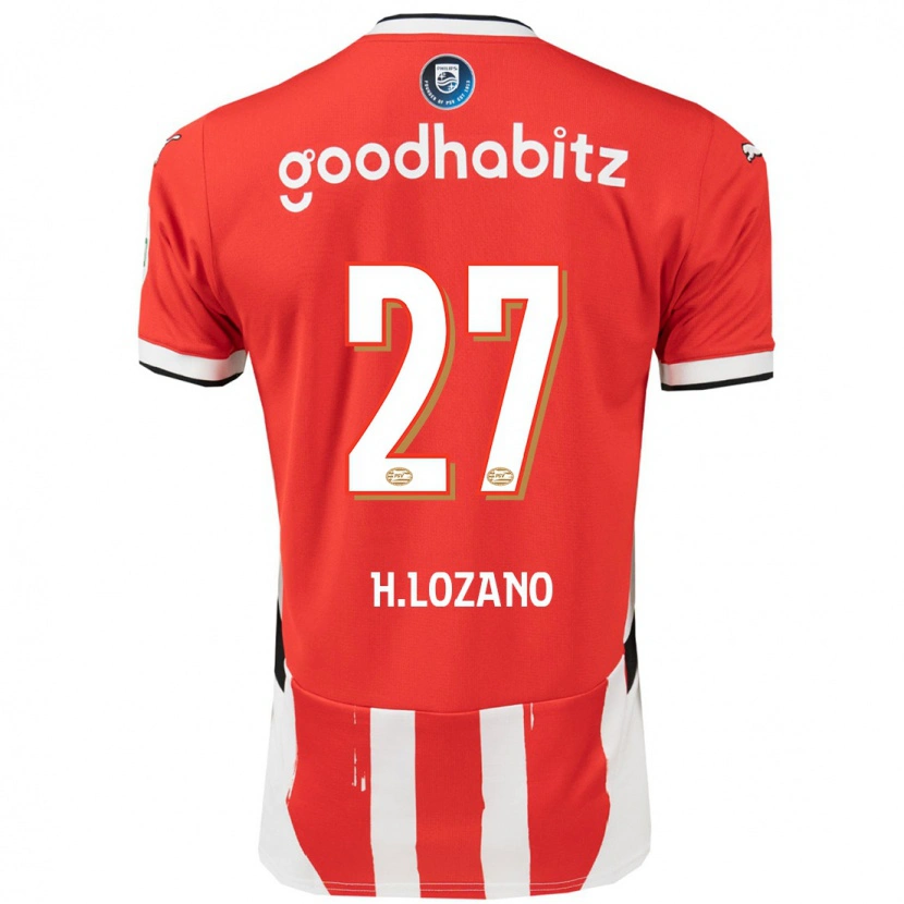 Danxen Kinder Hirving Lozano #27 Rot Weiß Heimtrikot Trikot 2024/25 T-Shirt Schweiz