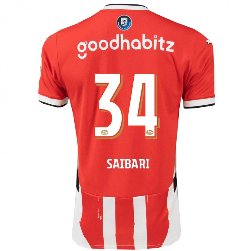 Danxen Kinder Ismael Saibari #34 Rot Weiß Heimtrikot Trikot 2024/25 T-Shirt Schweiz