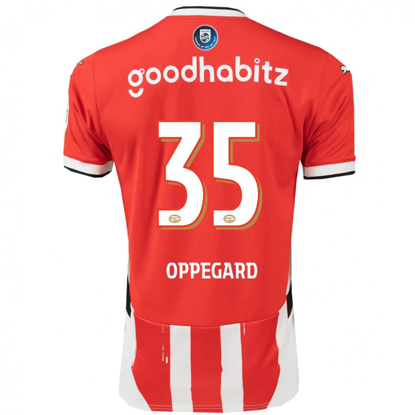 Danxen Kinder Fredrik Oppegård #35 Rot Weiß Heimtrikot Trikot 2024/25 T-Shirt Schweiz