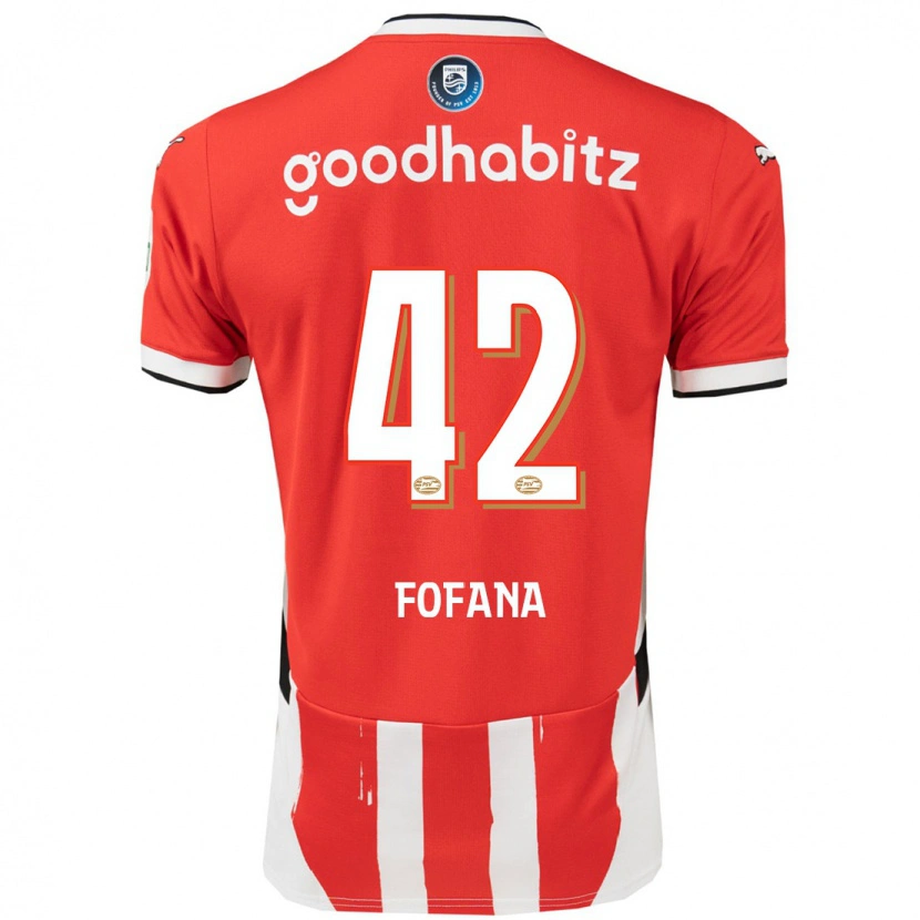 Danxen Kinder Fodé Fofana #42 Rot Weiß Heimtrikot Trikot 2024/25 T-Shirt Schweiz