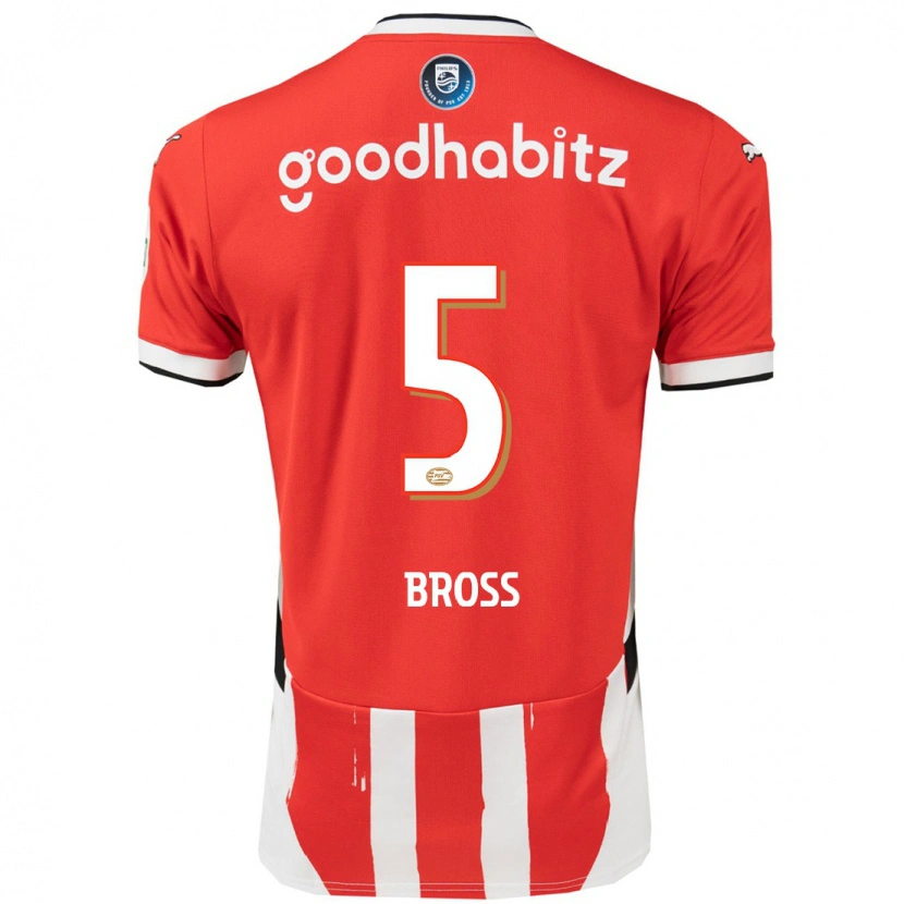 Danxen Kinder Melanie Bross #5 Rot Weiß Heimtrikot Trikot 2024/25 T-Shirt Schweiz