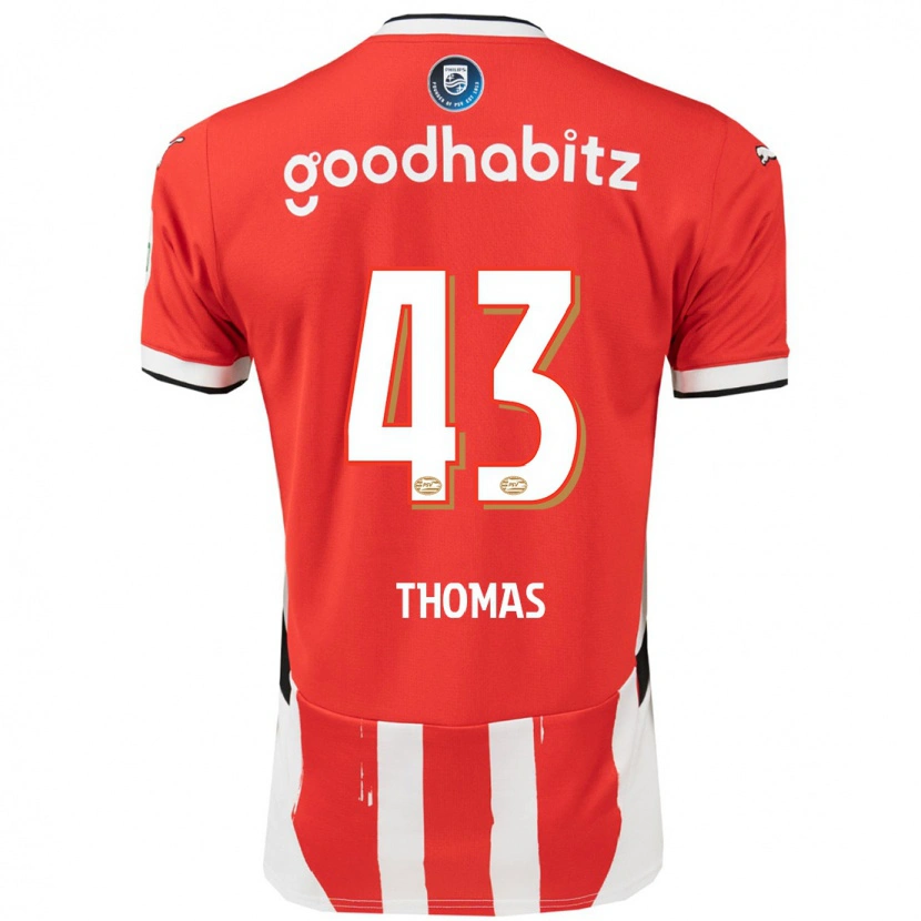 Danxen Kinder Kealyn Thomas #43 Rot Weiß Heimtrikot Trikot 2024/25 T-Shirt Schweiz