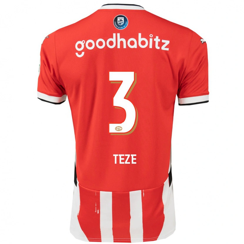 Danxen Kinder Jordan Teze #3 Rot Weiß Heimtrikot Trikot 2024/25 T-Shirt Schweiz