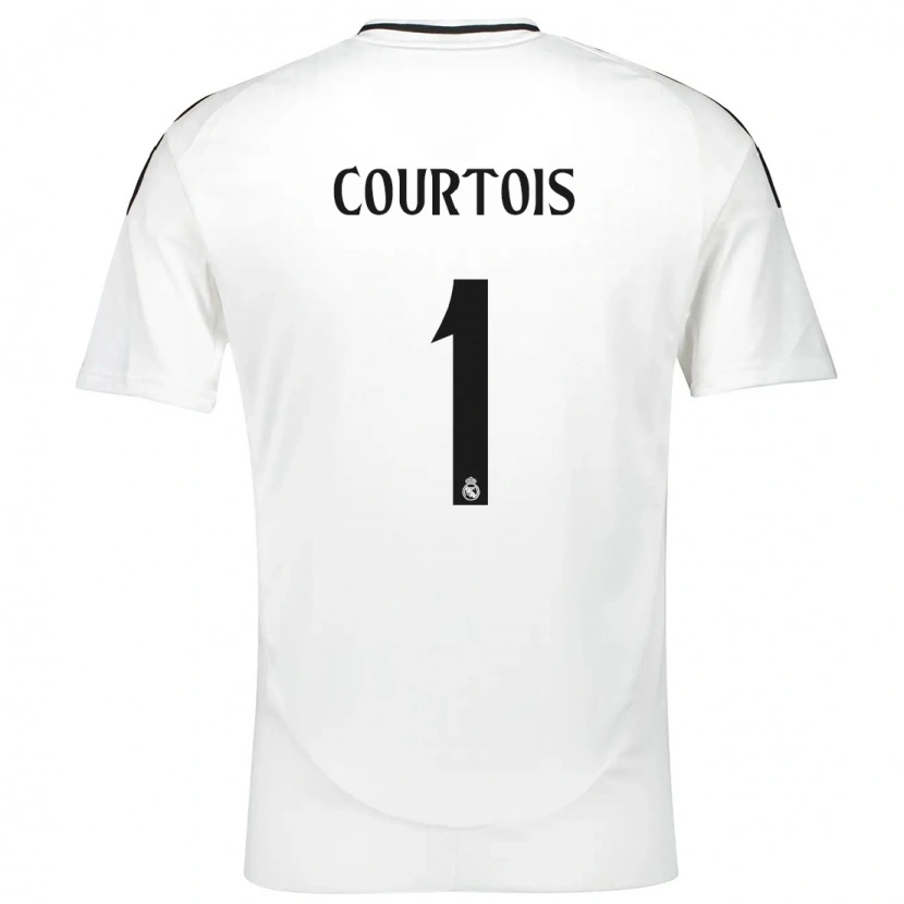 Danxen Kinder Thibaut Courtois #1 Weiß Heimtrikot Trikot 2024/25 T-Shirt Schweiz