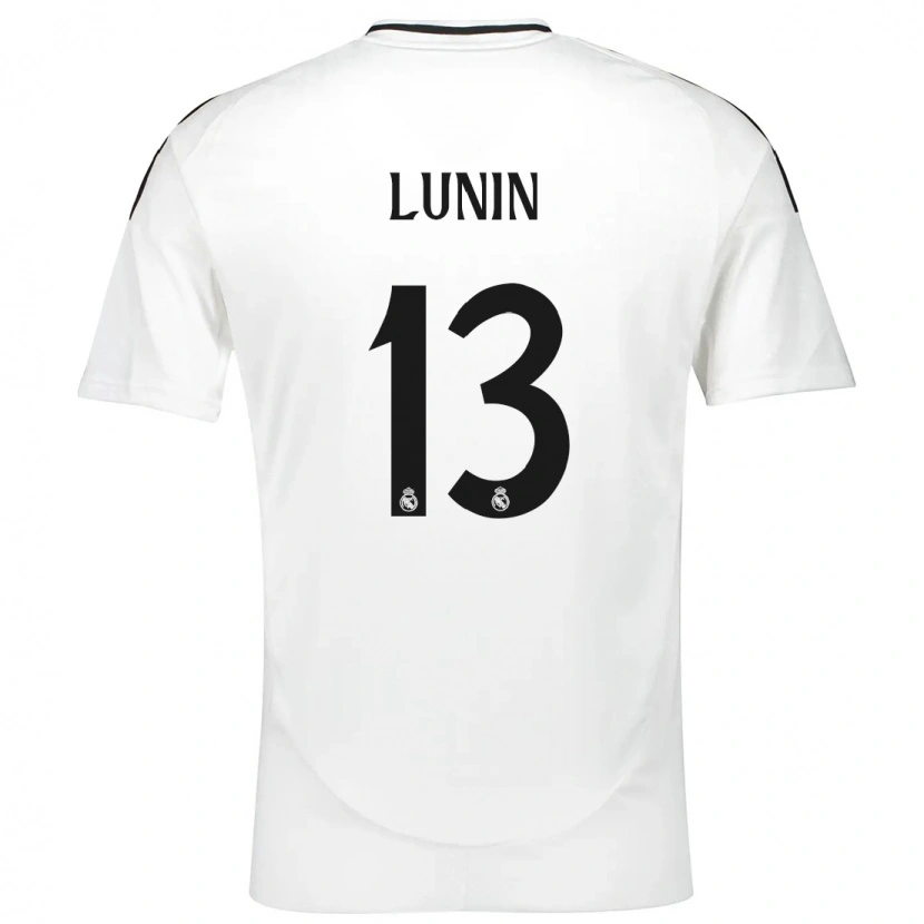 Danxen Kinder Andriy Lunin #13 Weiß Heimtrikot Trikot 2024/25 T-Shirt Schweiz