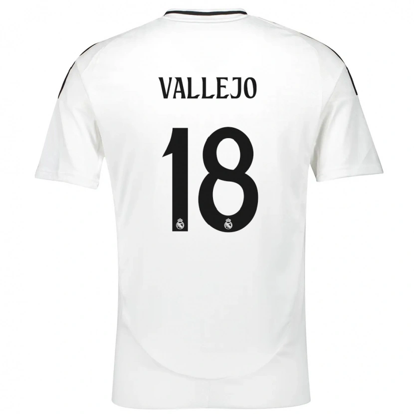 Danxen Kinder Jesús Vallejo #18 Weiß Heimtrikot Trikot 2024/25 T-Shirt Schweiz