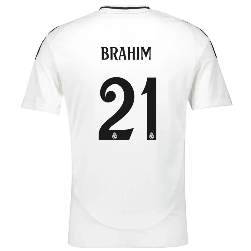 Danxen Kinder Brahim Díaz #21 Weiß Heimtrikot Trikot 2024/25 T-Shirt Schweiz