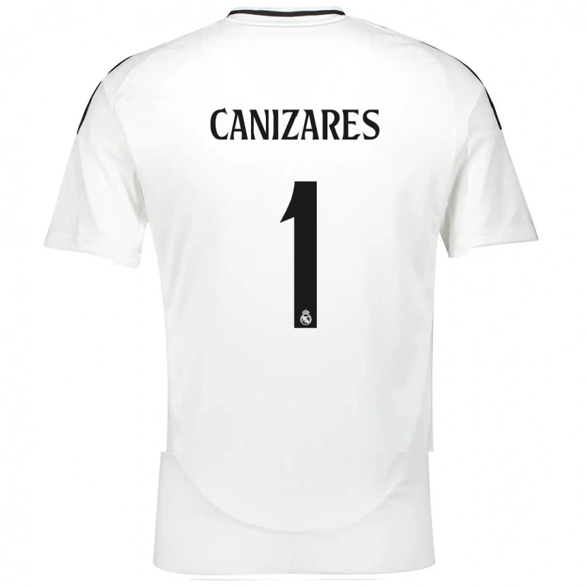 Danxen Kinder Lucas Cañizares #1 Weiß Heimtrikot Trikot 2024/25 T-Shirt Schweiz