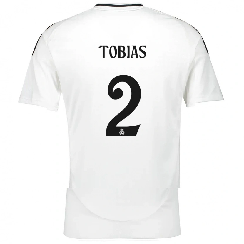 Danxen Kinder Vinícius Tobias #2 Weiß Heimtrikot Trikot 2024/25 T-Shirt Schweiz