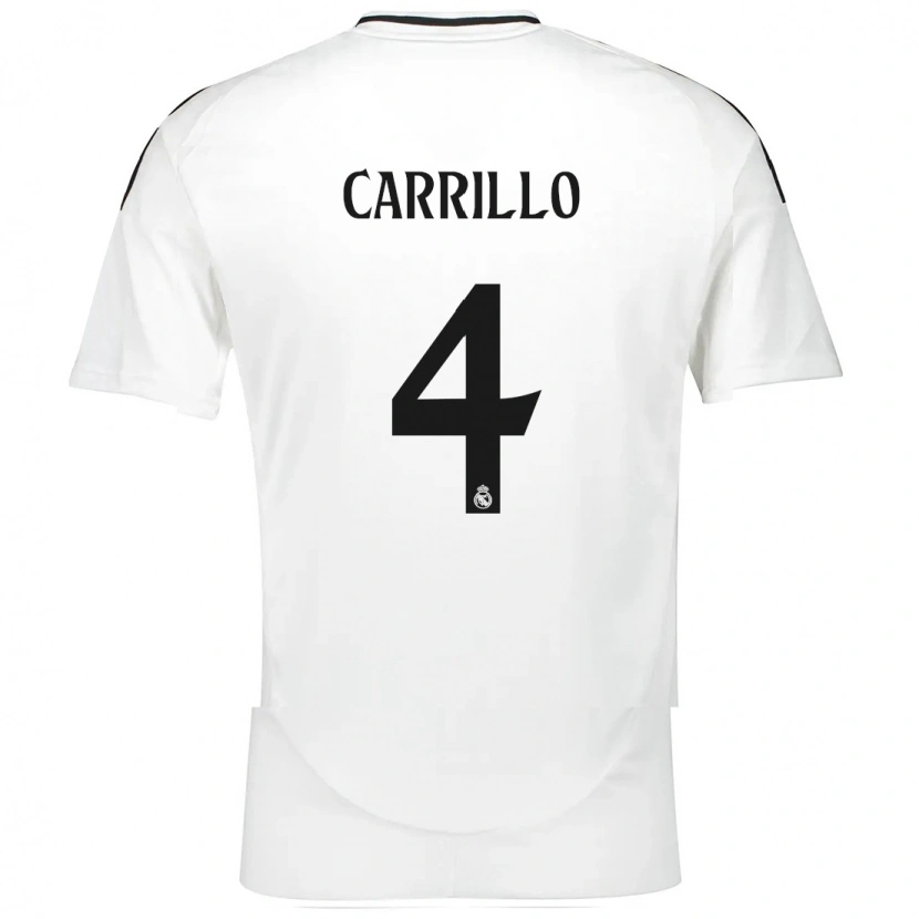 Danxen Kinder Álvaro Carrillo #4 Weiß Heimtrikot Trikot 2024/25 T-Shirt Schweiz