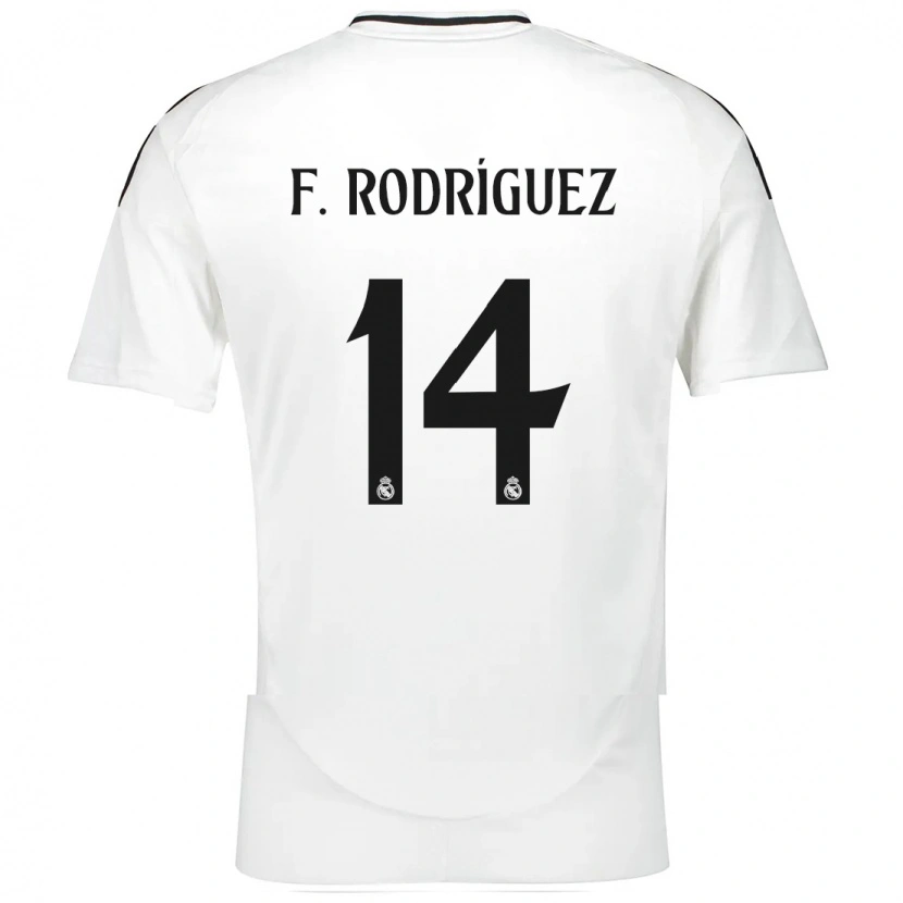 Danxen Kinder Fer Rodríguez #14 Weiß Heimtrikot Trikot 2024/25 T-Shirt Schweiz