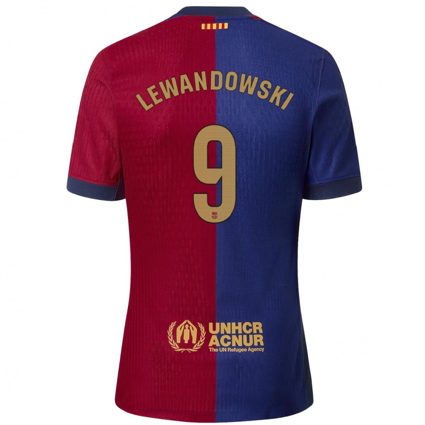 Danxen Kinder Robert Lewandowski #9 Blau Rot Heimtrikot Trikot 2024/25 T-Shirt Schweiz