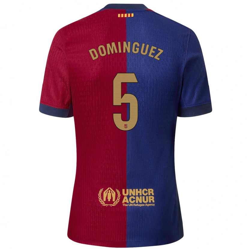 Danxen Kinder Sergi Domínguez #5 Blau Rot Heimtrikot Trikot 2024/25 T-Shirt Schweiz