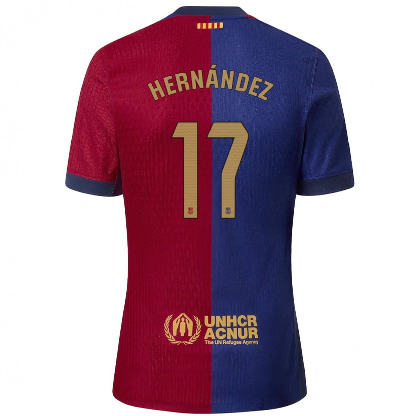 Danxen Kinder Juan Hernández #17 Blau Rot Heimtrikot Trikot 2024/25 T-Shirt Schweiz