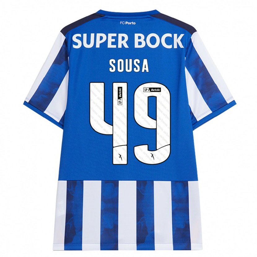 Danxen Kinder Gonçalo Sousa #49 Blau Weiß Heimtrikot Trikot 2024/25 T-Shirt Schweiz