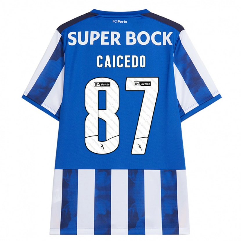 Danxen Kinder Brayan Caicedo #87 Blau Weiß Heimtrikot Trikot 2024/25 T-Shirt Schweiz