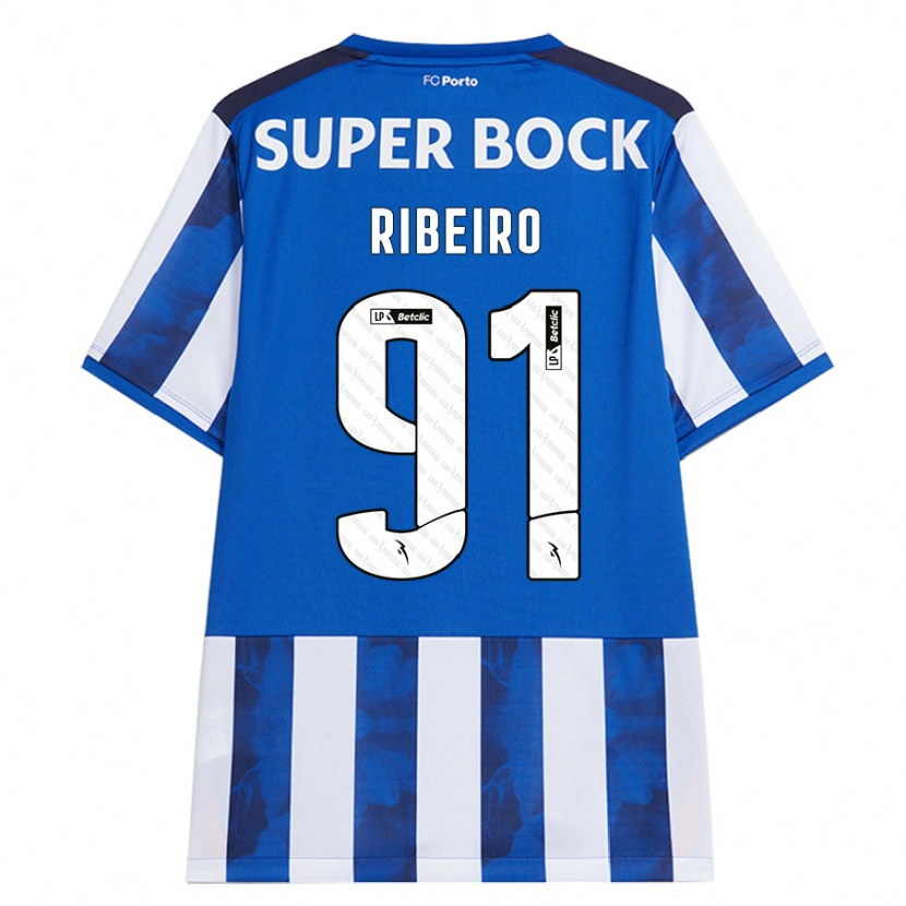 Danxen Kinder Gonçalo Ribeiro #91 Blau Weiß Heimtrikot Trikot 2024/25 T-Shirt Schweiz