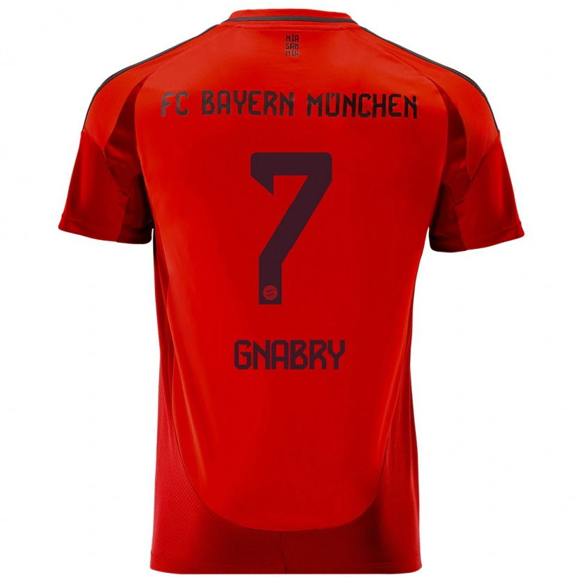 Danxen Kinder Serge Gnabry #7 Rot Heimtrikot Trikot 2024/25 T-Shirt Schweiz