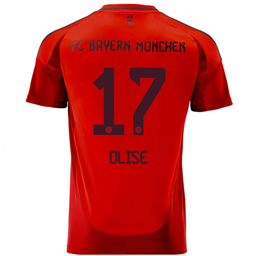 Danxen Kinder Michael Olise #17 Rot Heimtrikot Trikot 2024/25 T-Shirt Schweiz